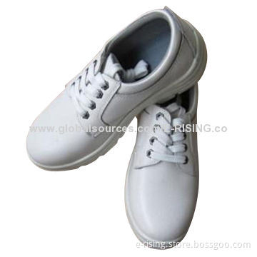White PU Anti-static Safety Boots, Machine Washable